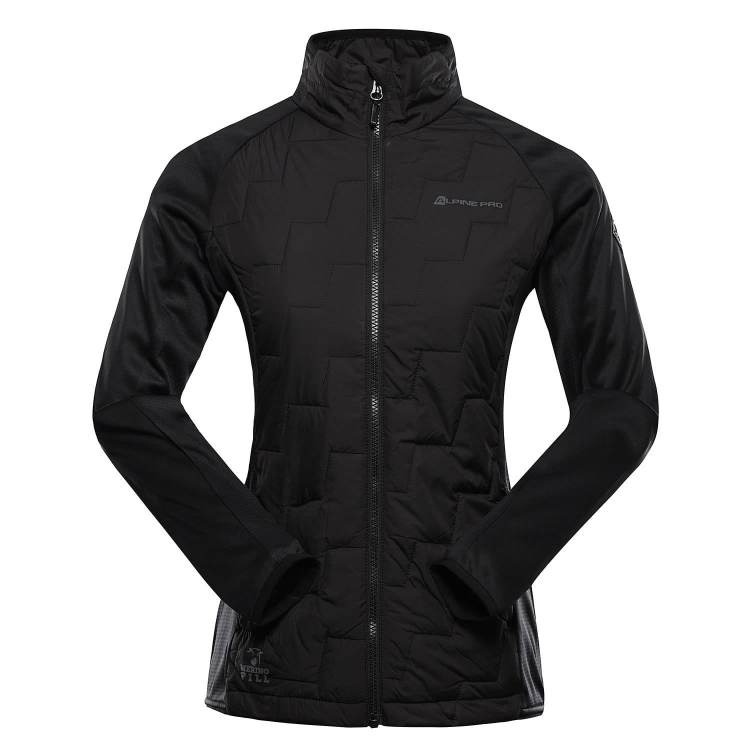 Bluza damska sportowa z wełną merino Jorwa czarna