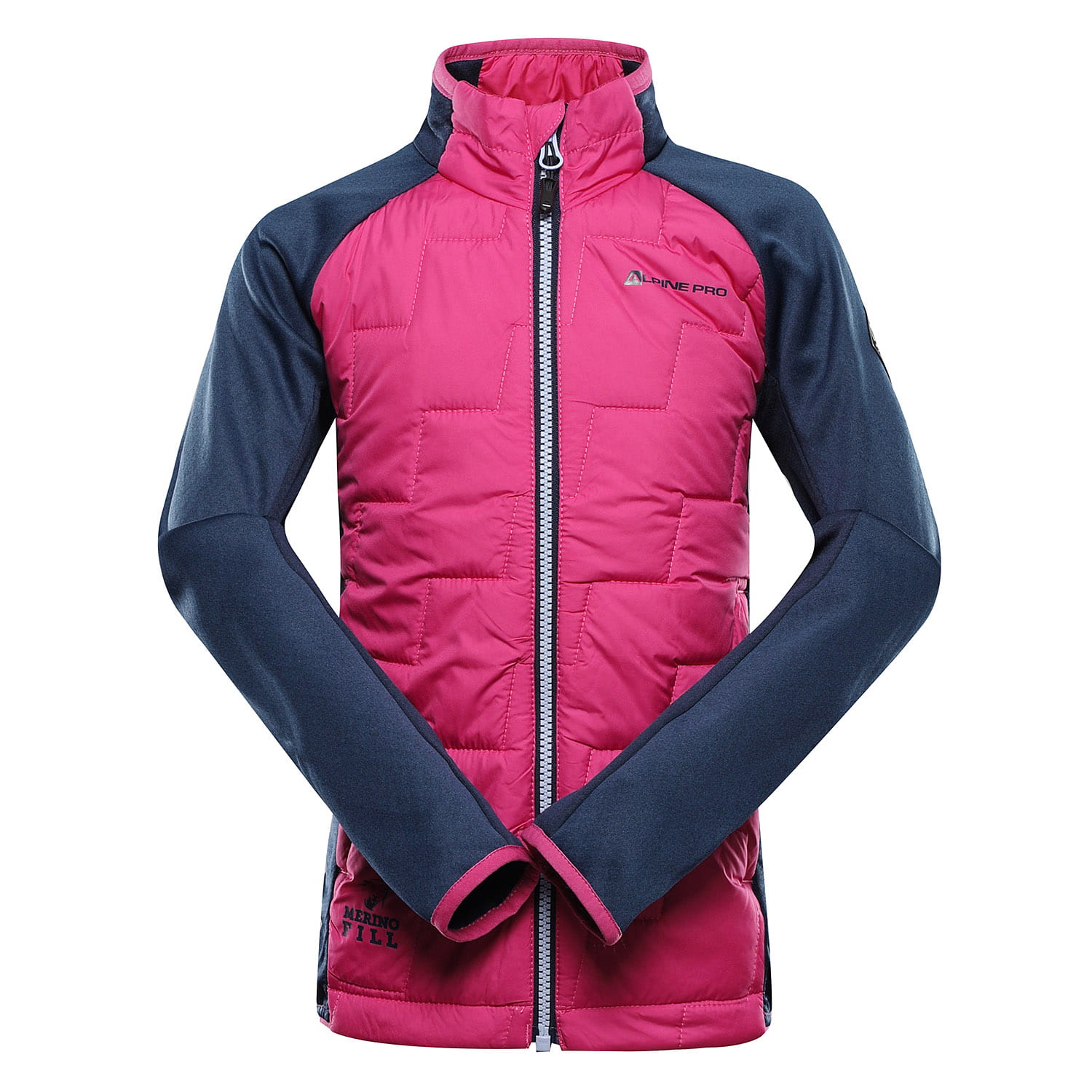 Bluza dziecięca sportowa z wełną merino Jorwo 2 różowa
