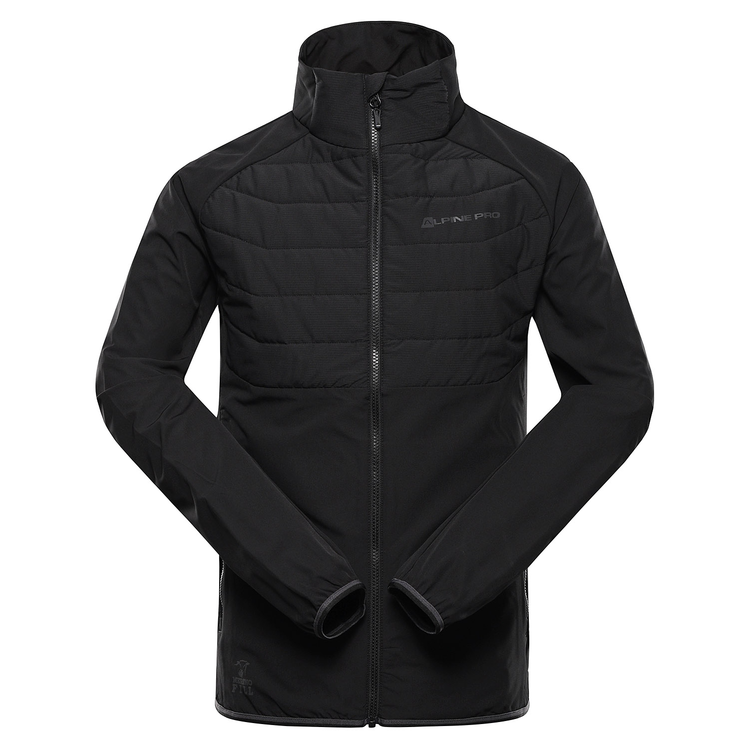 Bluza męska sportowa z wełną merino Gerl czarna